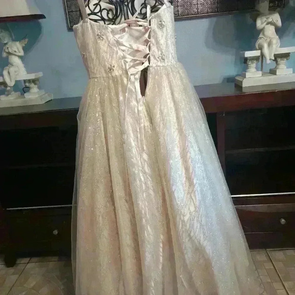 Petite Adele Sequined Formal  Dress Gown Size 10 - Picture 6 of 15